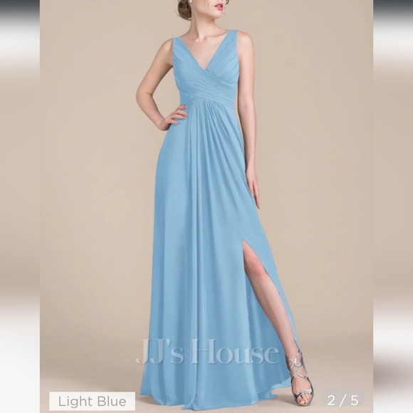 Light Blue JJ's House Bridesmaid Dress - Picture 3 of 4